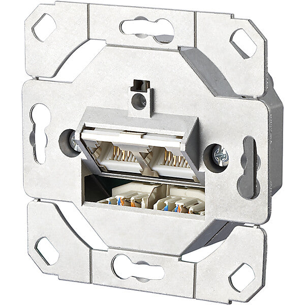 METZ CONNECT Anschlussdose C6A UP0 2xRJ45,UP0 130C381200-I